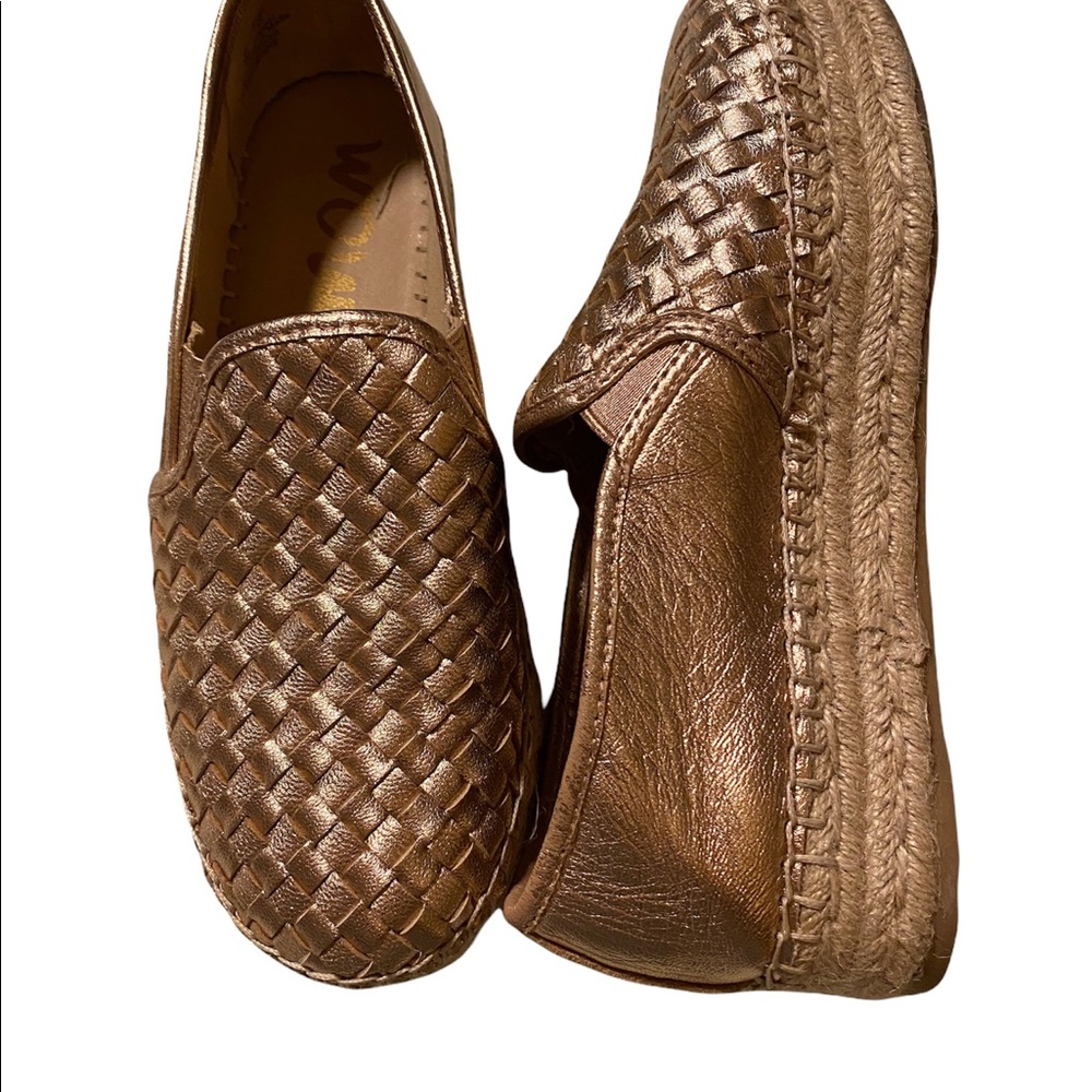 SAM EDELMAN ROSE GOLD CATHERINE PLATFORM SHOES